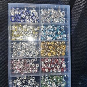 Assorted Colorful Beads in Organizer Box